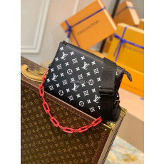 LOUIS VUITTON-M59398 루이비통 블랙/화이트 모노그램 램스킨 쿠상 PM