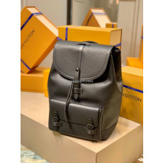 LOUIS VUITTON-M58644 루이비통 블랙 토뤼옹 가죽 크리스토퍼 슬림 백팩