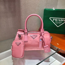 PRADA-1BA846 프라다 핑크 레스트 파빌리온 보스턴백 숄더백