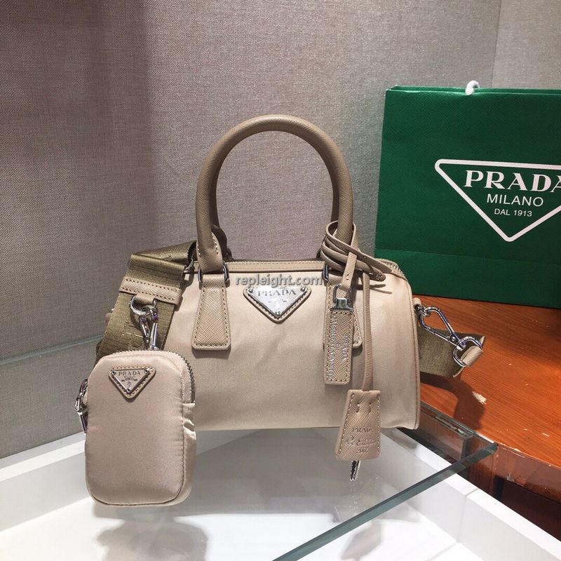 PRADA-1BA846 프라다 베이지 레스트 파빌리온 보스턴백 숄더백