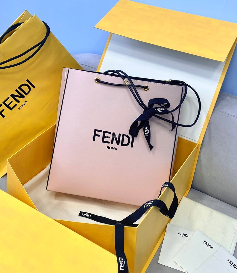 FENDI-8BH38 펜디 핑크 팩 스몰 쇼핑 백