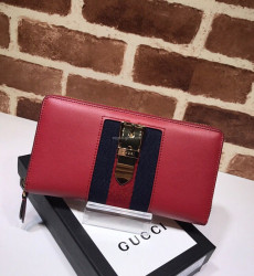 GUCCI-476083 구찌 Sylvie 레더 집 어라운 월릿1