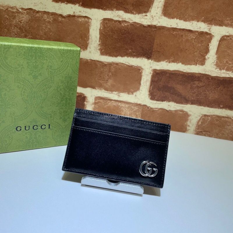 GUCCI-657588 구찌 블랙 여성 GG 마몽 카드 케이스