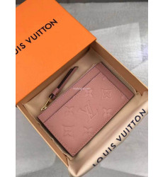 LOUIS VUITTON-M67853 루이비통 로즈 푸드르 핑크 모노그램 앙프렝뜨 지퍼 카드 홀더