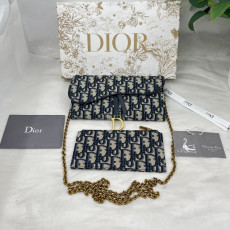 DIOR-S5614CTZQ_M928-SADDLE 체인 장지갑