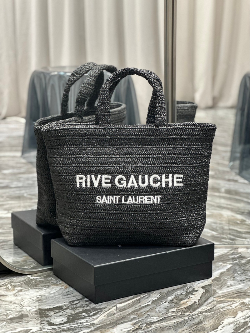 YSL- SAINT LAURENT 688864GAAA12086 라피아 크로쉐 RIVE GAUCHE 토트백