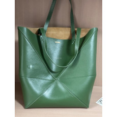 로에베 -LOEWE B933Q18X01 Large Puzzle Fold Tote in shiny calfskin